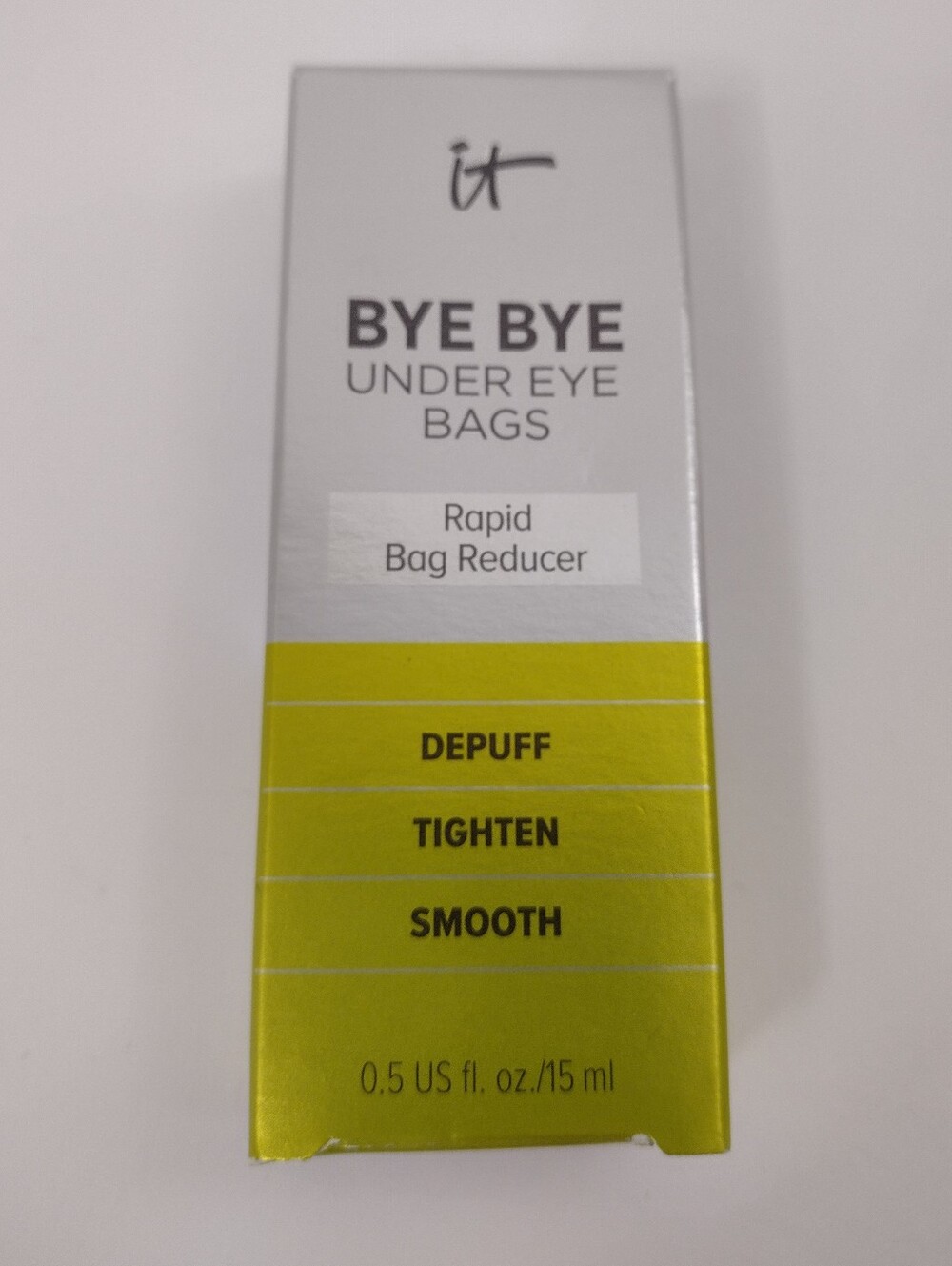 it.   Bye Bye Under Eye Bags Rapid Bag Reducer - Yellow and Silver